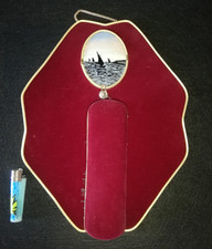 Porta Spazzola x Abiti Antica in Legno con Supporto Rivestito da Muro anni '50