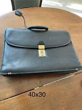 BORSA UOMO CARTELLA PELLE PORTADOCUMENTI VALIGIA 24 ORE VINTAGE ANTICA 40x30cm