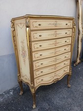 SETTIMANILE LACCATO VENEZIANO -  BAROCCHETTO - FIORI DIPINTI - 1940 EMILIA