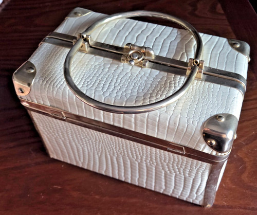 Beauty case vintage bianco - beauty,