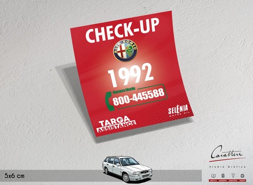 Adesivo alfa romeo check - adesivo,