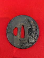 Tsuba Kabura Ferro Tsuba Rosso