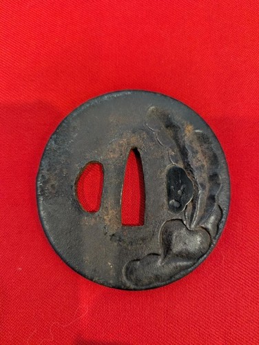 Tsuba kabura ferro - ferro, rosso