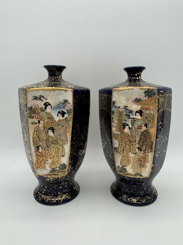 Satsuma vase samurai meiji - satsuma,