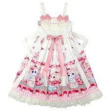Abito kawaii rosa stampa - kawaii,