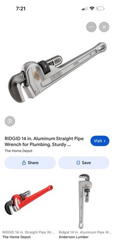 Alluminio ridgid - alluminio, 14"