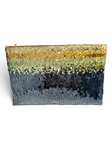 Prada clutch paillettes oro