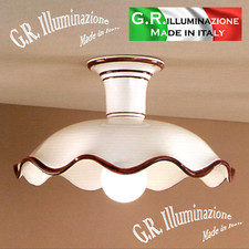 PLAFONIERA IN CERAMICA BIANCO