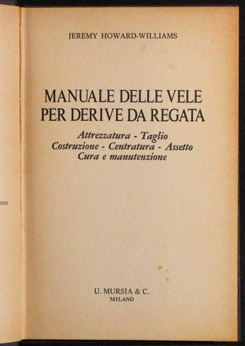 Manuale delle vele - delle, derive