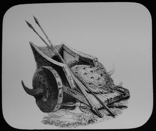 Antique magic lantern - slide, a