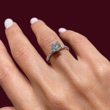 Fedi nuziali da donna in platino IGI 950 coltivate in laboratorio con diamant...