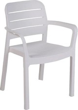 Sedia da Giardino in Resina 58x53x83h cm Bianco 216813 Tisara Keter