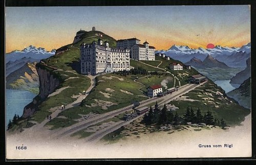 Rigi funivia con - con, alberghi