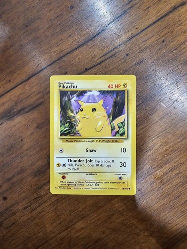 Pikachu 102 pokémon base - 58/102,
