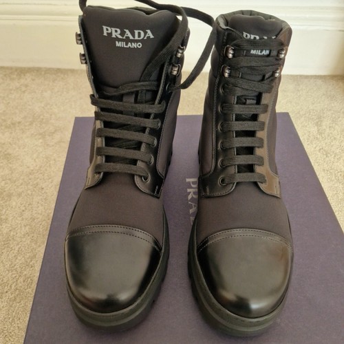 Prada black renylon leather - renylon,