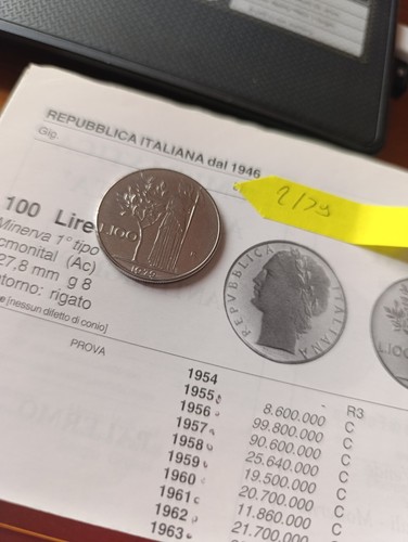 Moneta 100 lire del - lire,