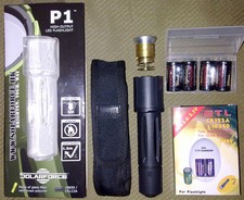 Solarforce P1 Torcia Led XM-L U2 5 Mod. luce 880 Lumens max. NERA Fibra di Vetro