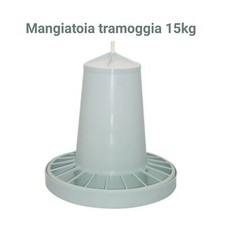 MANGIATOIA AUTOMATICA DA 15 KG GALLINE POLLI PULCINI PLASTICA TRAMOGGIA