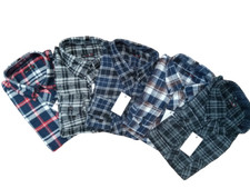 Camicia Flanella Uomo boscaiolo invernale botton down Taschino Classica calda 