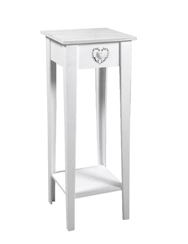 Comodino cuore bianco - comodino,