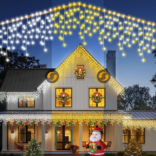 Luci natale esterno cascata - natale,