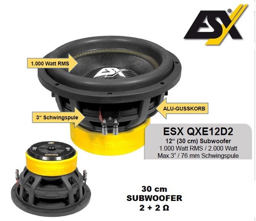 Esx qxe 12d2 quantum woofer - qxe-12d2, 30