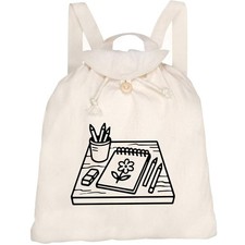 Zaino 'Disegno Scrivania Con Sketchbook E Matite' (RK00042002)