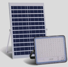 2PZ FARETTO LED 1000W ESTERNO CON PANNELLO SOLARE FARO  CREPUSCOLARE 2025