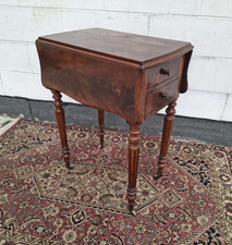 TAVOLINO A BANDELLE, DA CUCITO, LUIGI FILIPPO, META' '800, MOGANO