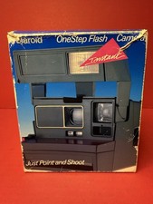 Macchina fotografica vintage POLAROID ONE STEP FLASH pellicola istantanea 600 con manuale e scatola