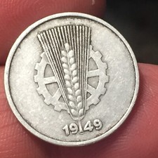 Germania/DDR 10 Pfennig 1949 A moneta corso alluminio