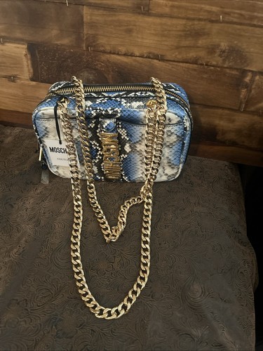 Moschino blue python print - blue,