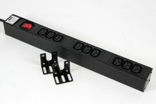 APSA 9-fach 19 " 1HE Quadro Elettrico Rack Ciabatta Alluminio 10A C13 Presa