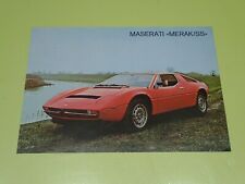 BROCHURE DEPLIANT PROSPEKT MASERATI MERAK SS (B9)