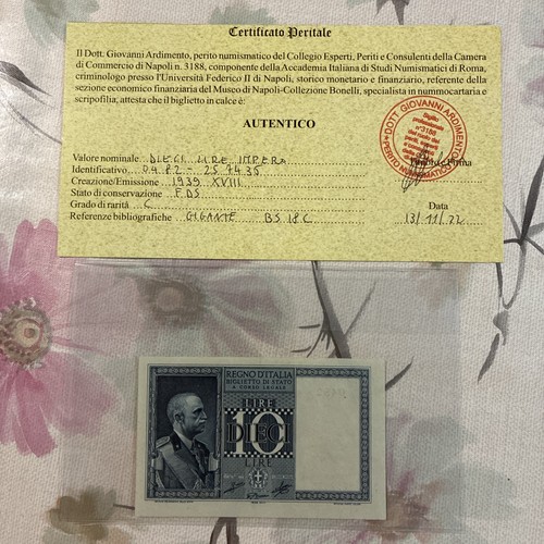 Dieci lire impero fds con - dieci,