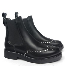 FRANCESCO BRUNELLI TRONCHETTO SLIP-ON CODA DI RONDINE BORCHIATA