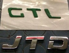 Sigla posteriore in plastica cromata JTD per Fiat vari modelli