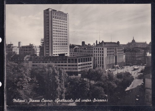 Cartolina milano piazza - cartolina,