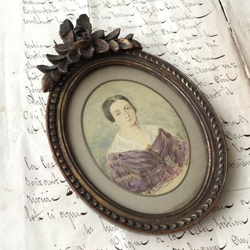 Ritratto miniatura dipinto - miniatura,
