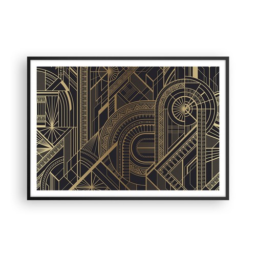 Poster 100x70cm ornamento oro - 100x70cm,