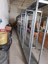 15 metri di scaffale industriale in metallo verniciato 200 x40x x100