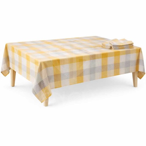 Set tovaglia vichy giallo - vichy,