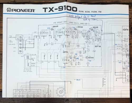 Pioneer 9100 sintonizzatore - tx-9100,
