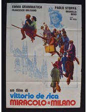manifesto MIRACOLO A MILANO vittorio de sica cesare zavattini totò il buono A481