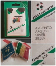 Distintivo calcio⚽ ITALIA 90 ??COPPA MONDO❗spilla ARGENTO❗pin UFFICIALE❗CIAO❗️