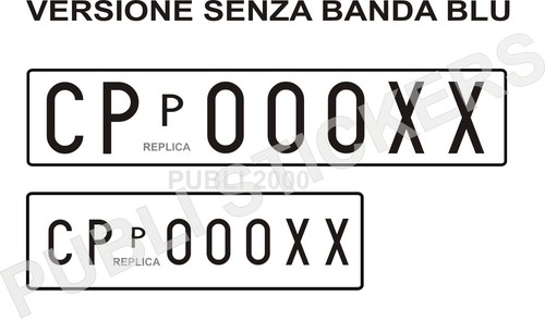 Replica coppia targhe prova - replica,