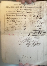 FATTURA DEL 1846 NEGOZIO VINCENZO RIGACCI ROMA VIA DEI PASTINI 112 FR. PAPINI-35