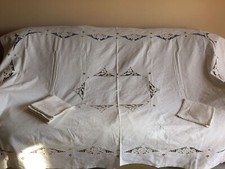 Antica tovaglia di lino con