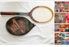 RACCHETTA TENNIS DONNAY Bjorn Borg Top, legno, vintage, con custodia, e altre