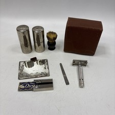 Rasoio Di Sicurezza Gillette England A Farfalla Kit Da Viaggio 7 Pezzi Vintage 4